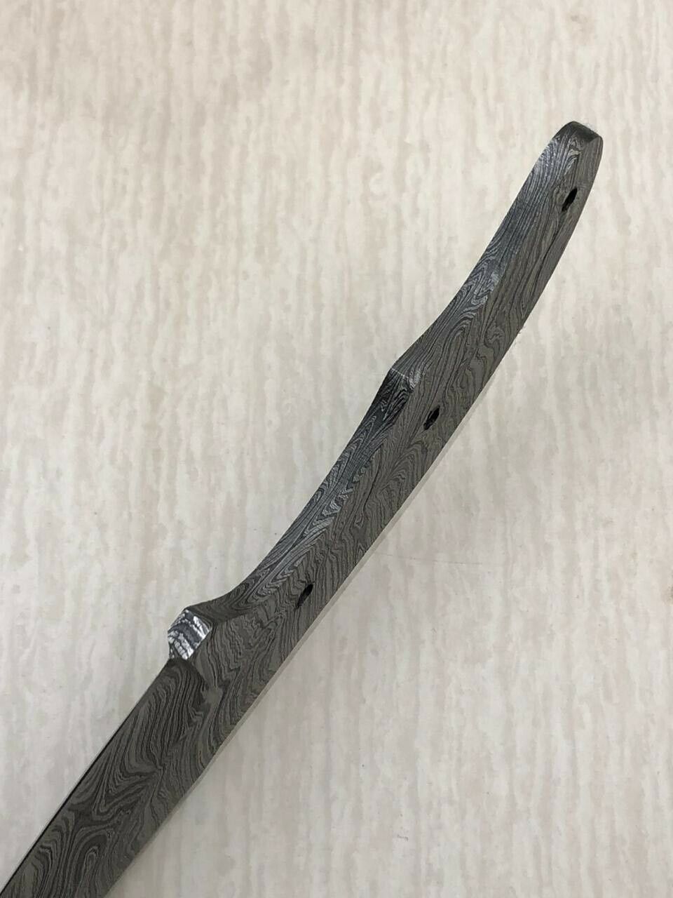 Blank Blade Damascus Steel Skinner Knife