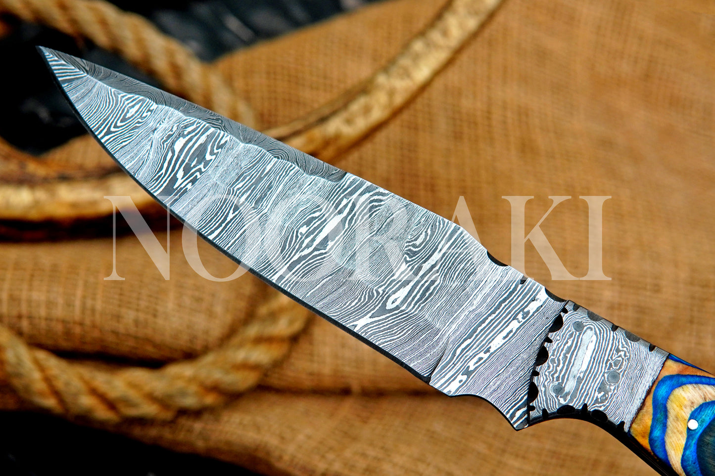 512 Layers Handmade Damascus Steel Full Tang Hunting EDC SHARP Knife W/Sheath 11