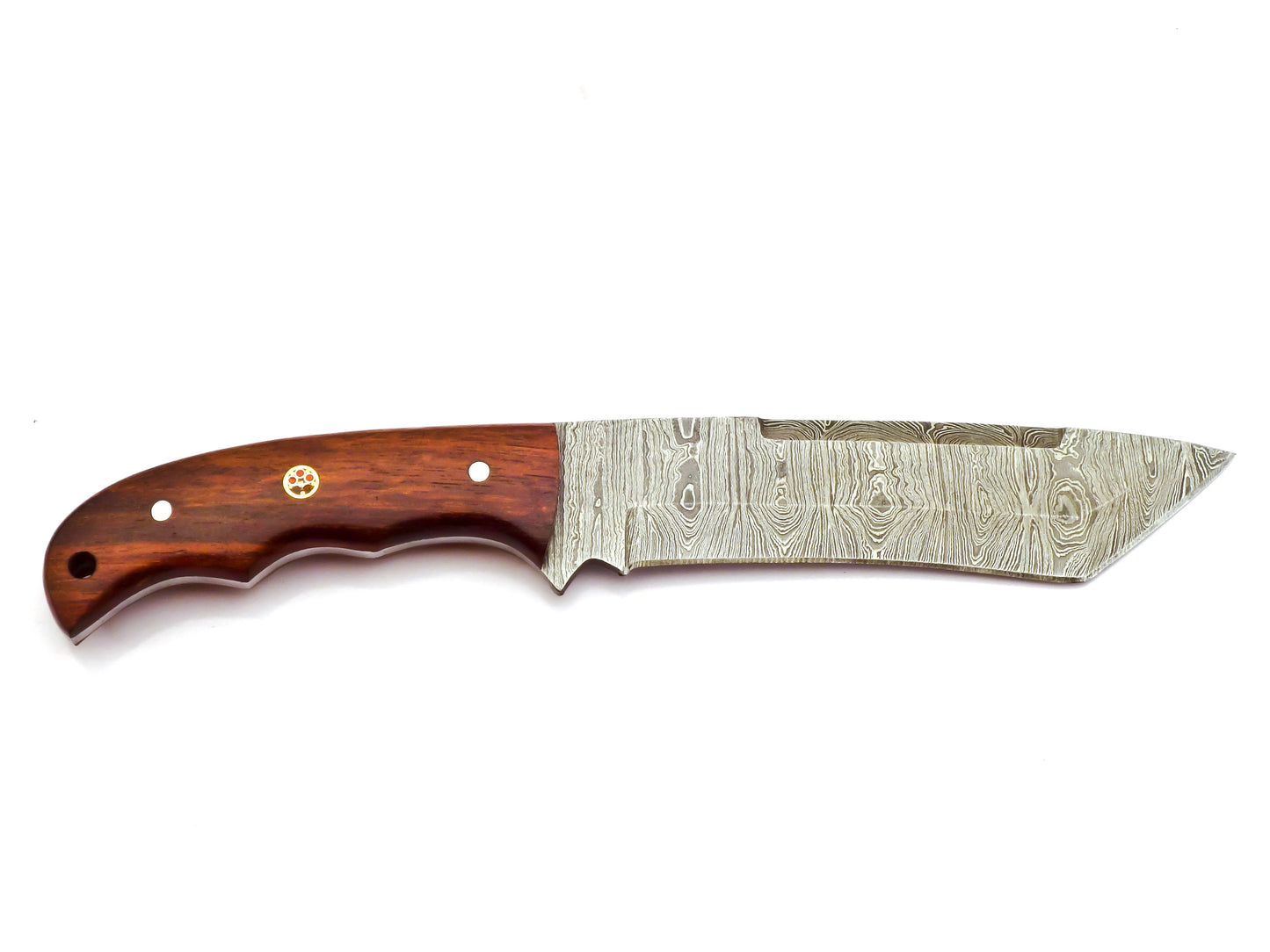 Masterfully Crafted 11-Inch Damascus Steel Tracker Knife: Premium Hunting Tool with Sheath
