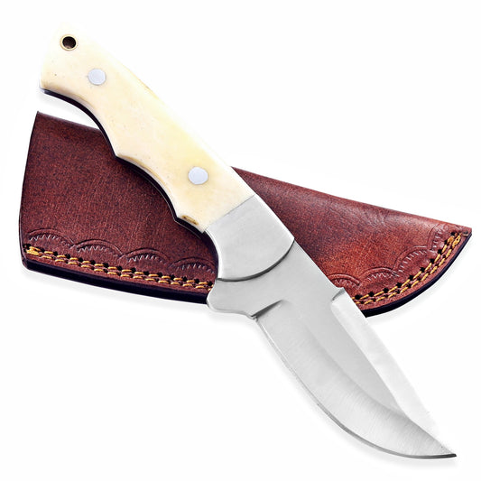 Handmade Nooraki Knife 8.5” | Full Tang High Carbon Steel with Camel Bone Handle