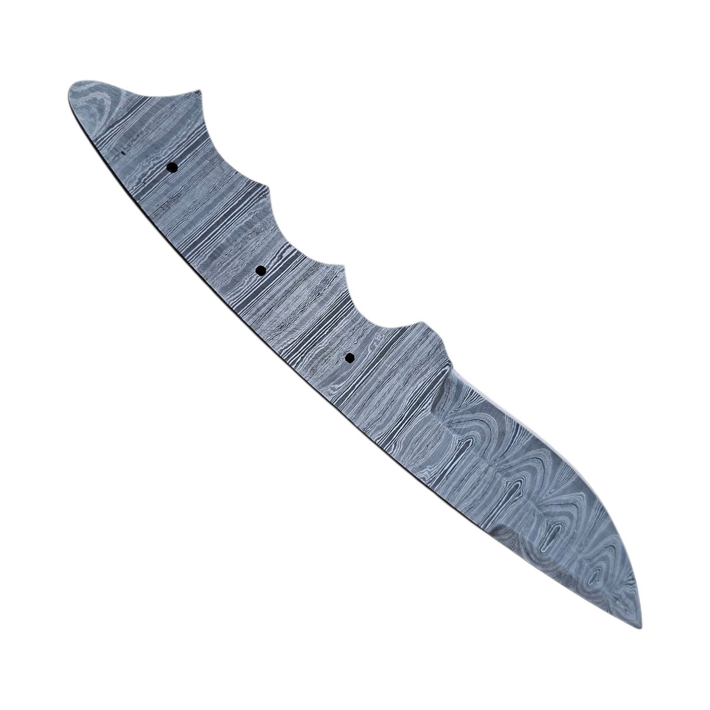 Hand-Forged Damascus Steel 9" Blank Blade – Full Tang DIY Custom Knife Making