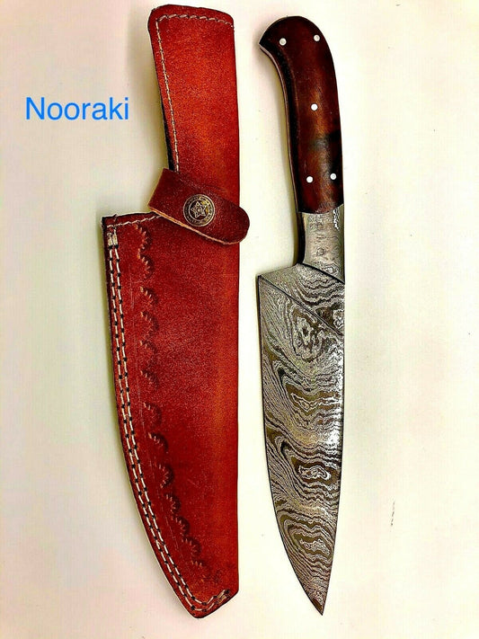 Full Tang Damascus Steel / Rosewood Chef's Knife