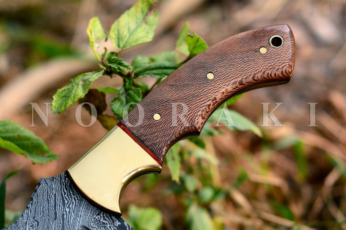 Handmade Damascus Tracker Knife, Hunting, Camping, Bushcraft EDC 11in Full Tang