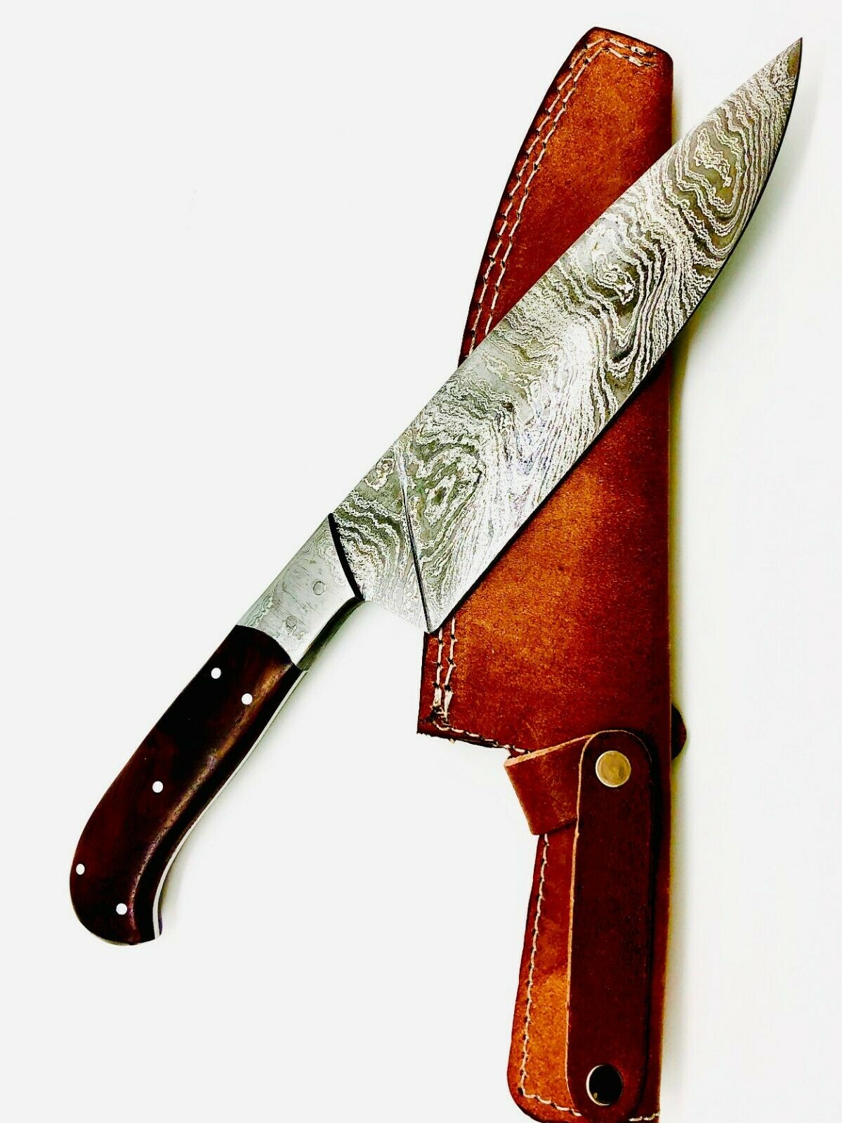 Full Tang Damascus Steel / Rosewood Chef's Knife