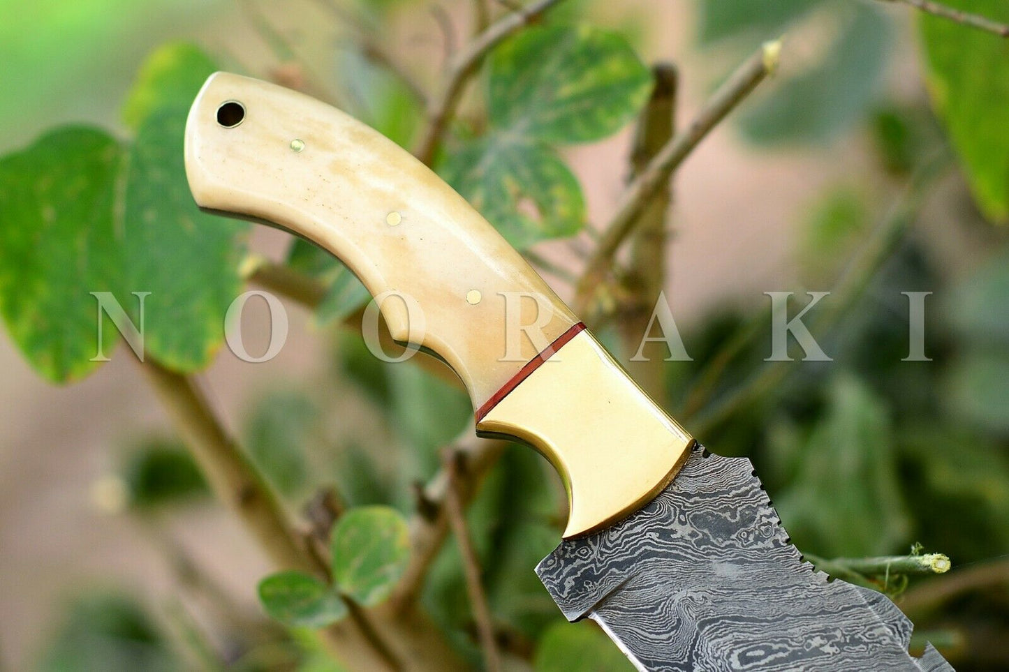 Handmade Damascus Tracker Hunting,Camping Knife Camel Bone Full Tang Handle 11in