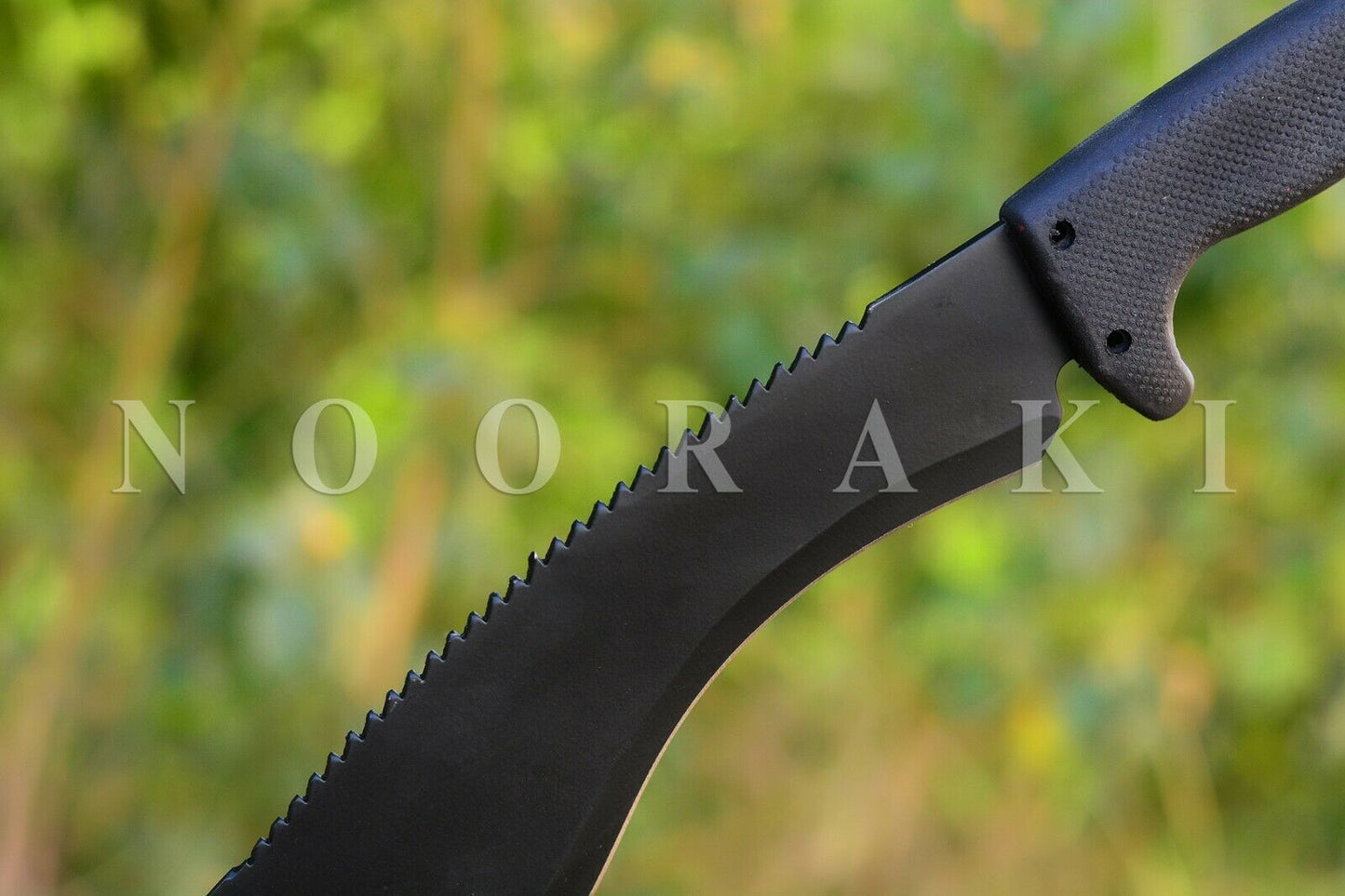 Kukri Fixed Blade Knife: Carbon Steel Knife with Full Tang Kukri Recurved Blade