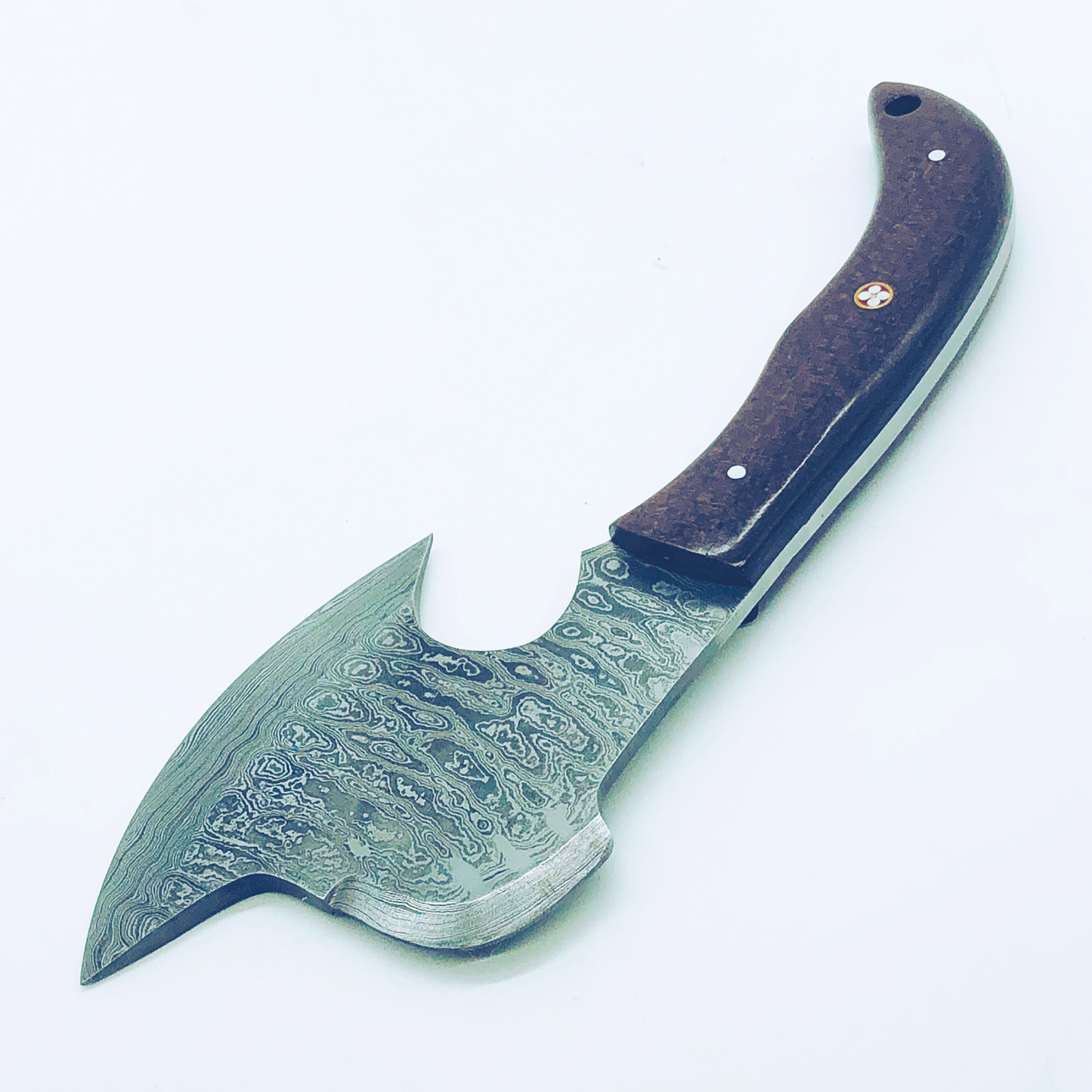 Handmade Damascus Hatchet, Micarta Handle Full Tang W/ Sheath, Handy Tool, Gift