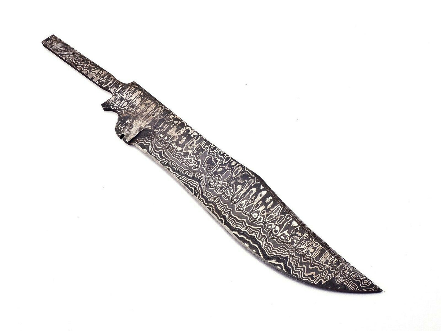 Handmade Damascus Steel Blank Blade Knife Beautiful Pattern 225 layers