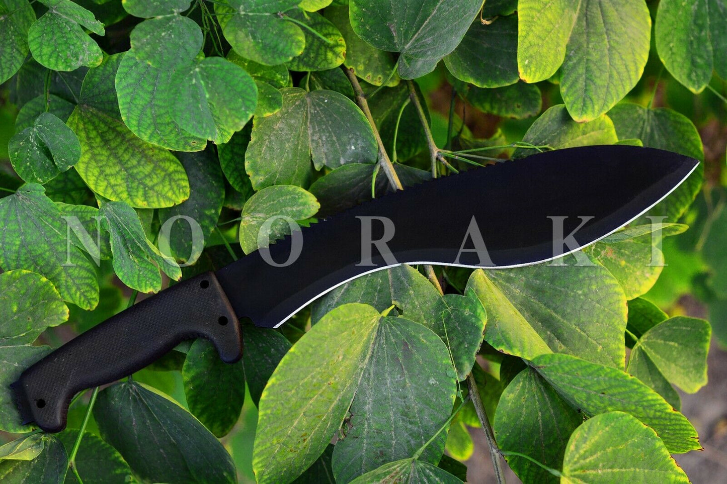 Kukri Fixed Blade Knife: Carbon Steel Knife with Full Tang Kukri Recurved Blade