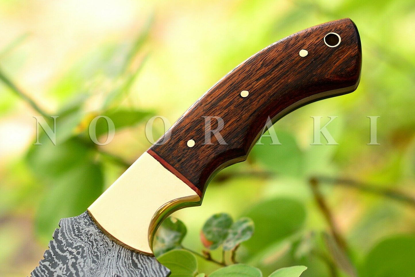 Handmade Damascus Tracker Hunting,Camping, Knife, W/Sheath Full Tang Wood handle