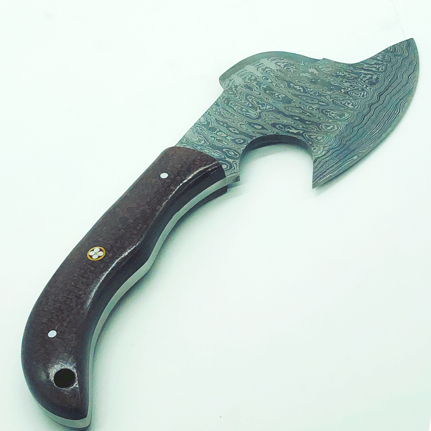 Handmade Damascus Hatchet, Micarta Handle Full Tang W/ Sheath, Handy Tool, Gift