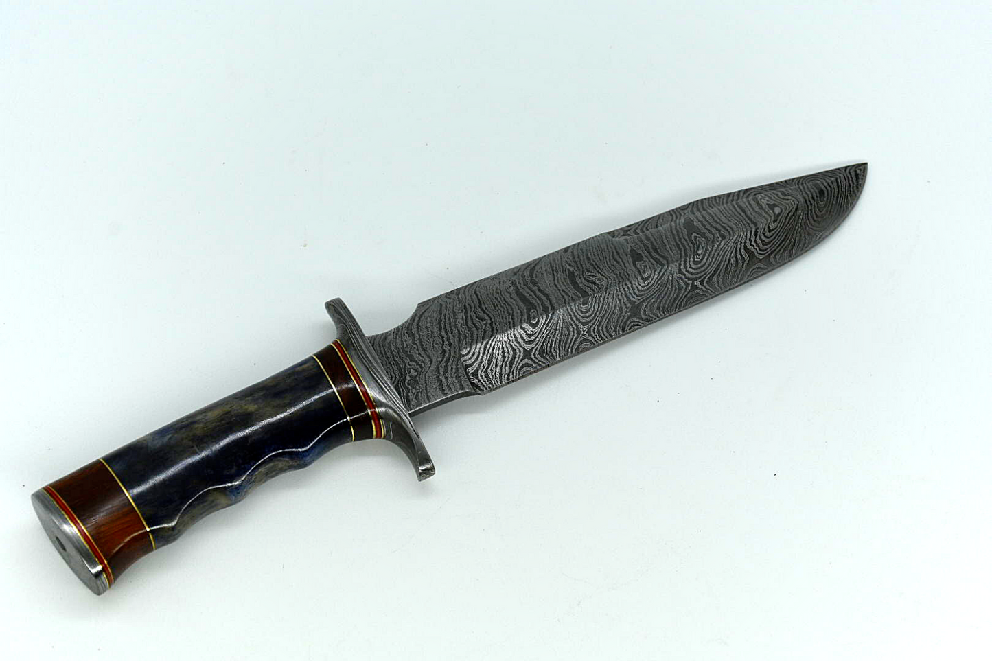 Handmade Damascus Steel 13 inches Bowie Knife – Buffalo Horn Handle W/ Sheath