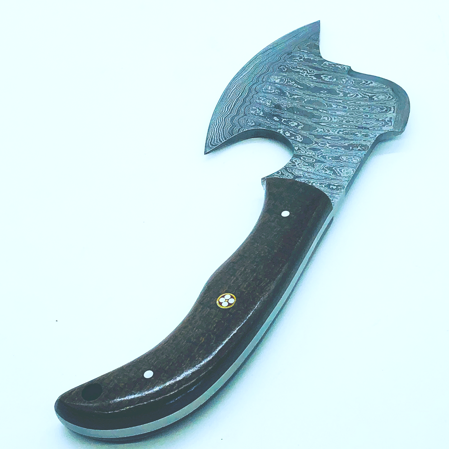 Handmade Damascus Hatchet, Micarta Handle Full Tang W/ Sheath, Handy Tool, Gift