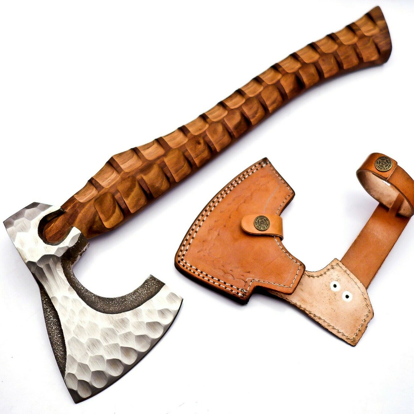 Handmade Tactical Bearded Viking Tomahawk Axe/Hatchet Carbon Steel 17 inch Sharp