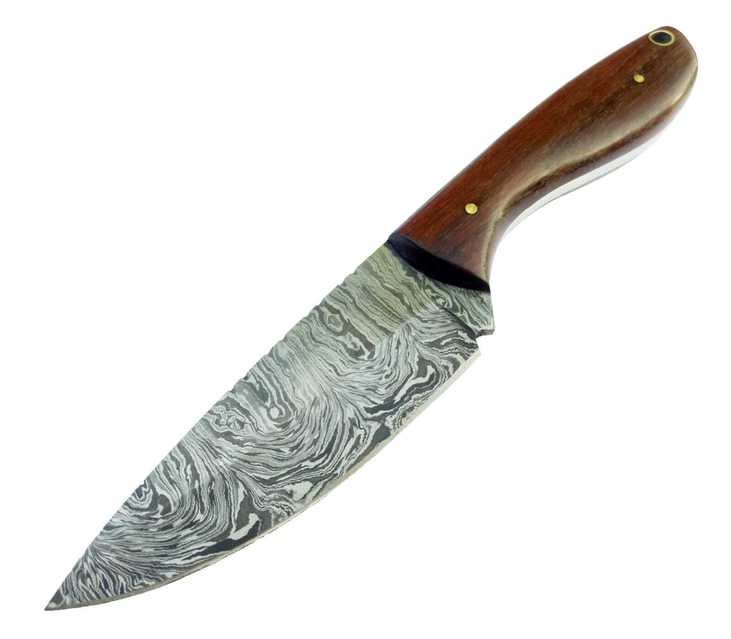 Hand Forged Damascus Steel Skinner/Hunting Knife 224 Layers, Rose Wood Handle