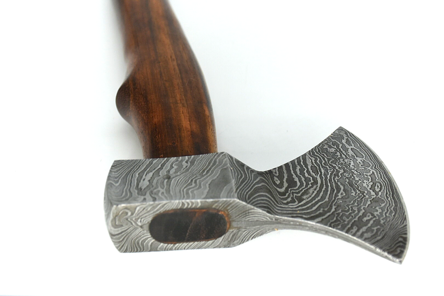 Nooraki Custom Handmade 14" Damascus Steel Axe Tomahawk Hatchet with Sheath - 256 Layers