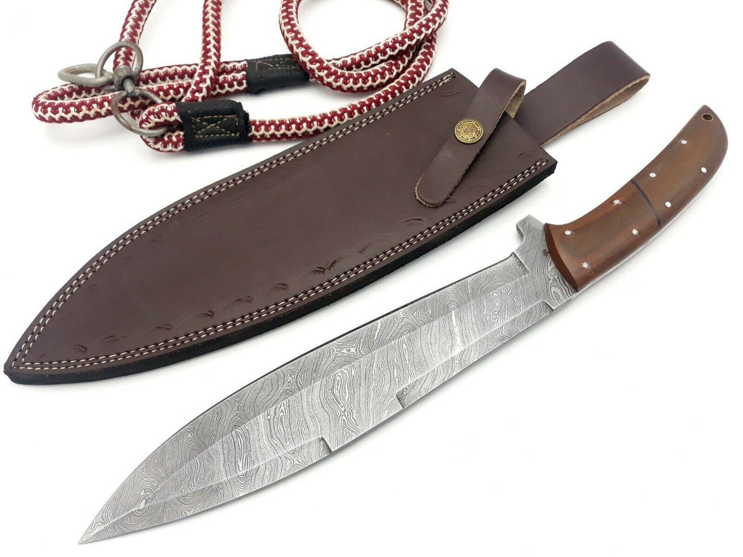 Handmade Premium Quality Outdoor/Survival/Hunting Knife - Damascus Steel 15inch