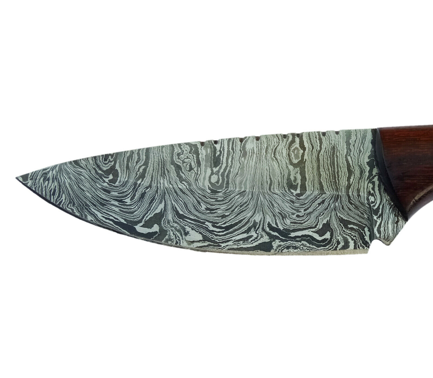 Hand Forged Damascus Steel Skinner/Hunting Knife 224 Layers, Rose Wood Handle