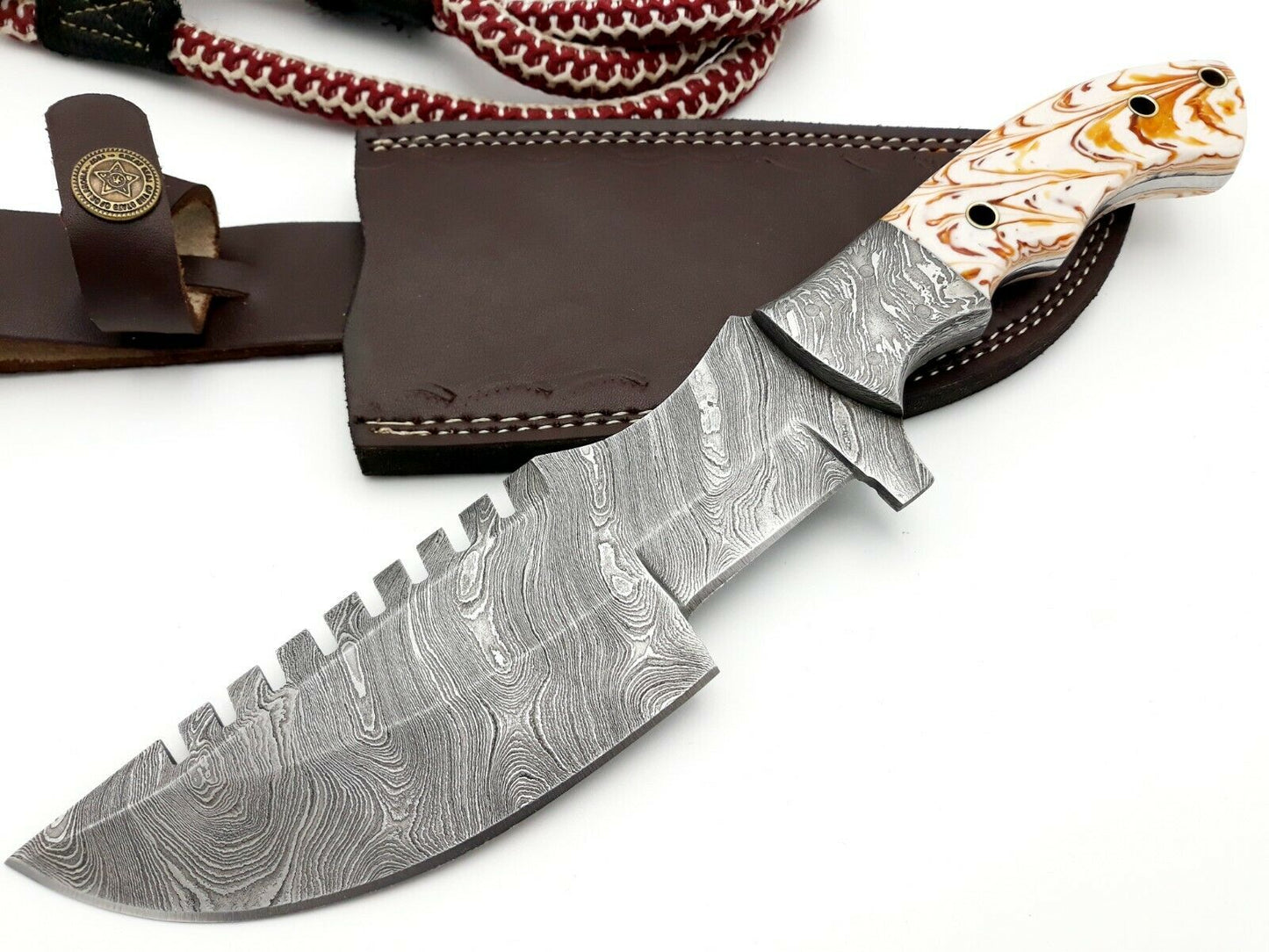 Full Tang Damascus Steel Tracker Knife