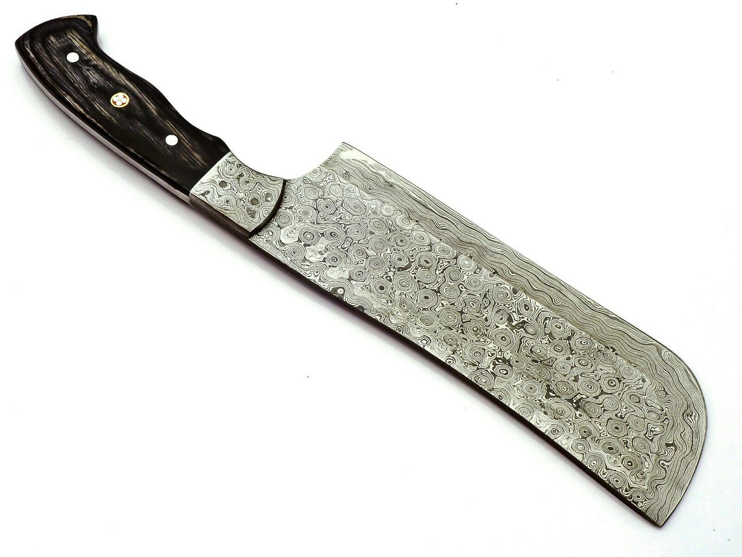 Professional Damascus chef cleaver 224 layers With Leather Sheath Full Tang CK93