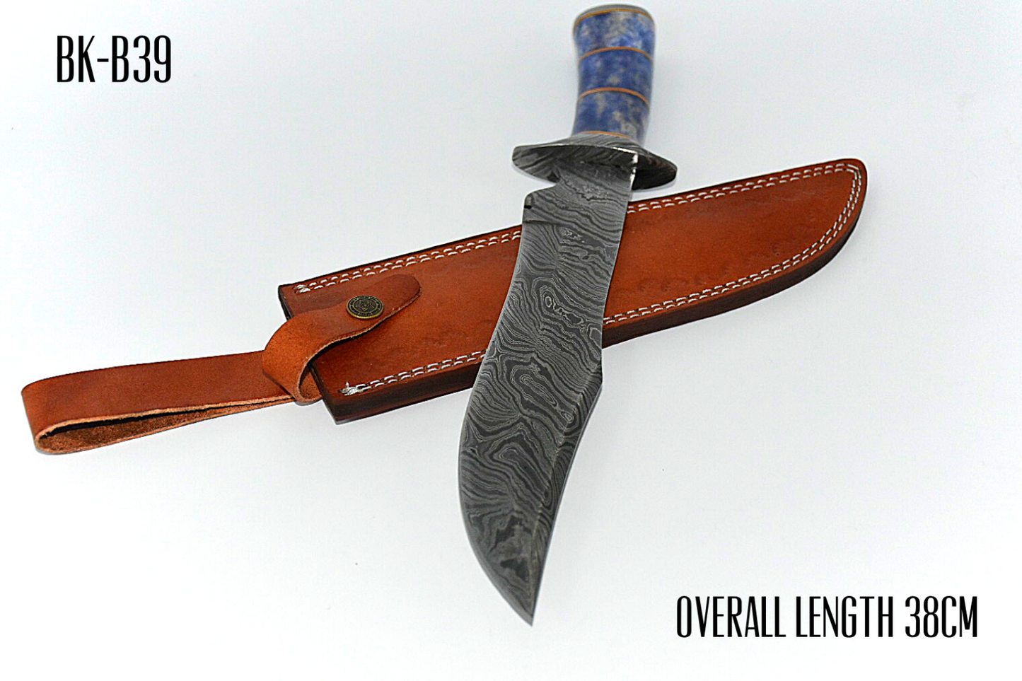 Handmade Damascus Bowie Knife 15 Inches 256 Layers Hammer Finished Bone Handle