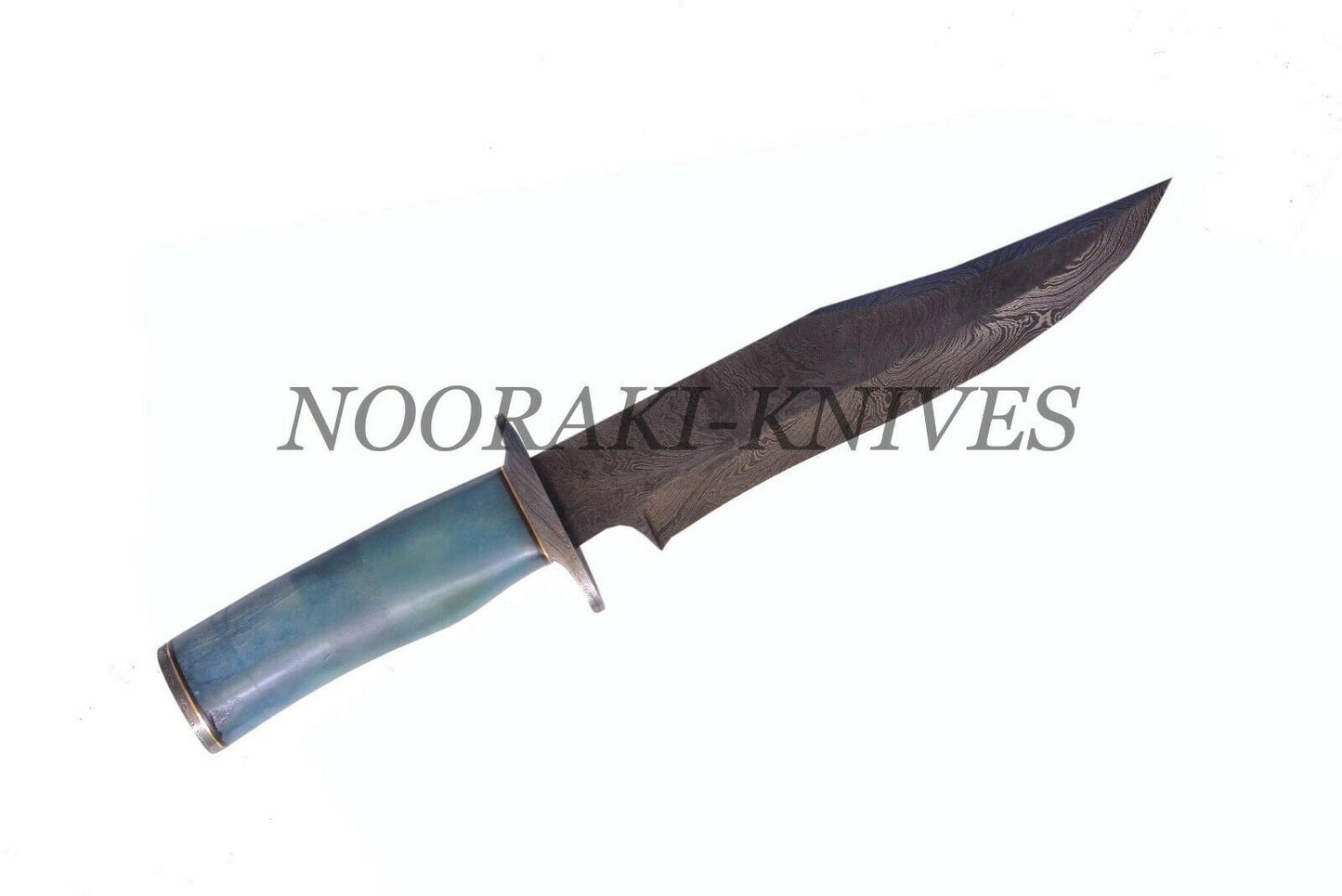 Handmade Damascus Bowie knife Twisted Pattern on sharp Blade Tinted Camel Bone