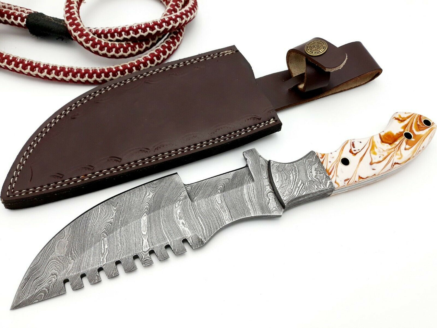 Full Tang Damascus Steel Tracker Knife