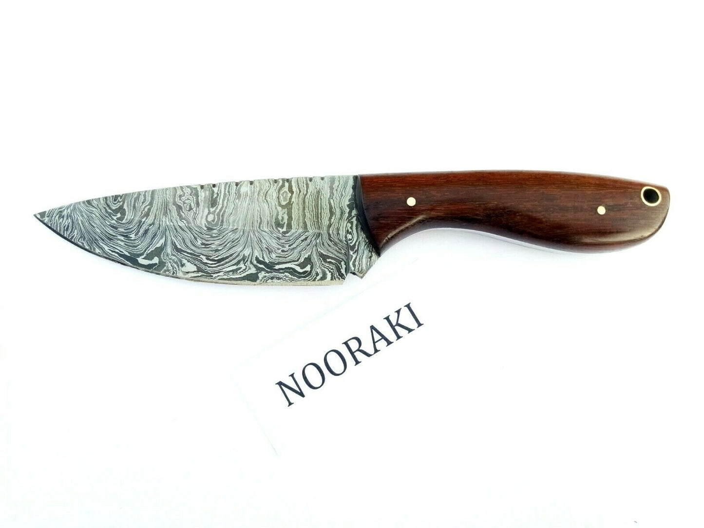 Hand Forged Damascus Steel Skinner/Hunting Knife 224 Layers, Rose Wood Handle