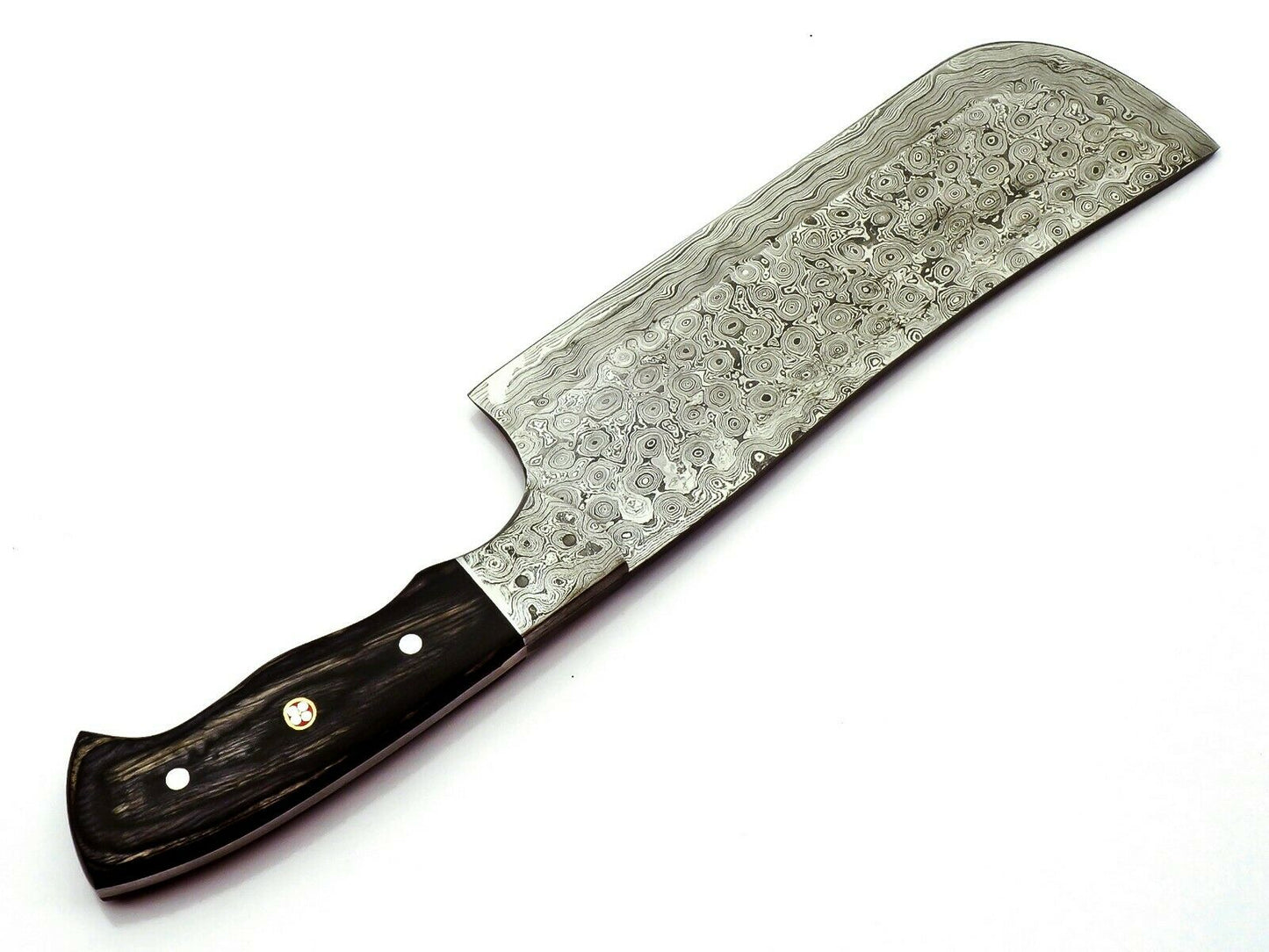 Professional Damascus chef cleaver 224 layers With Leather Sheath Full Tang CK93