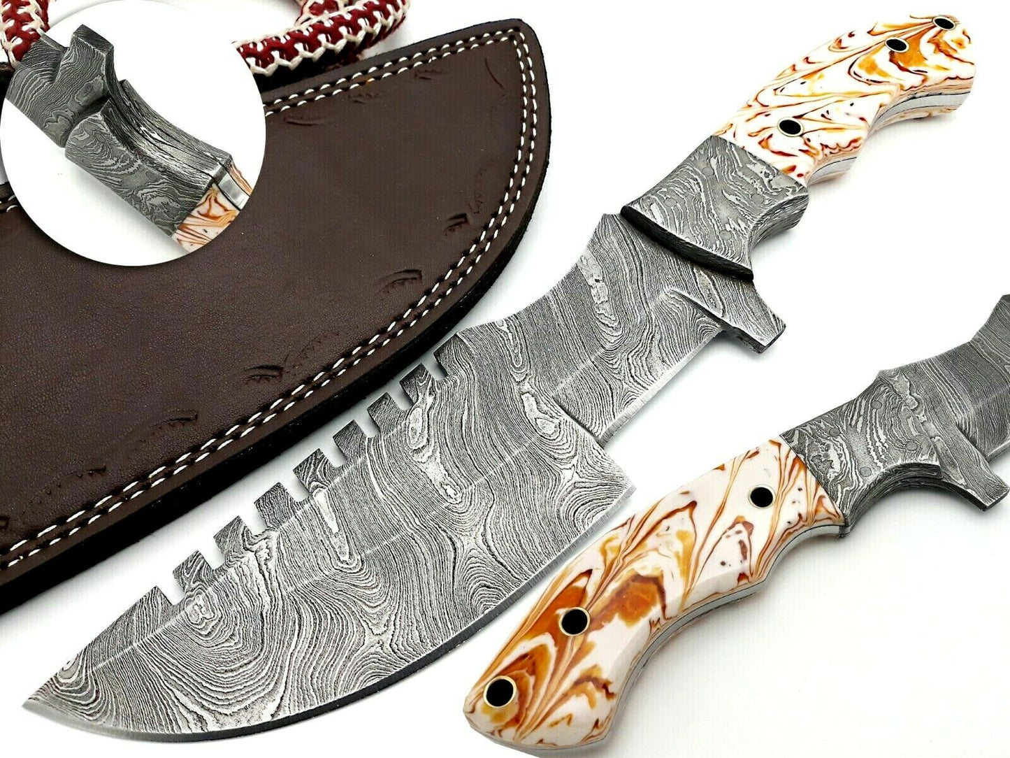 Full Tang Damascus Steel Tracker Knife