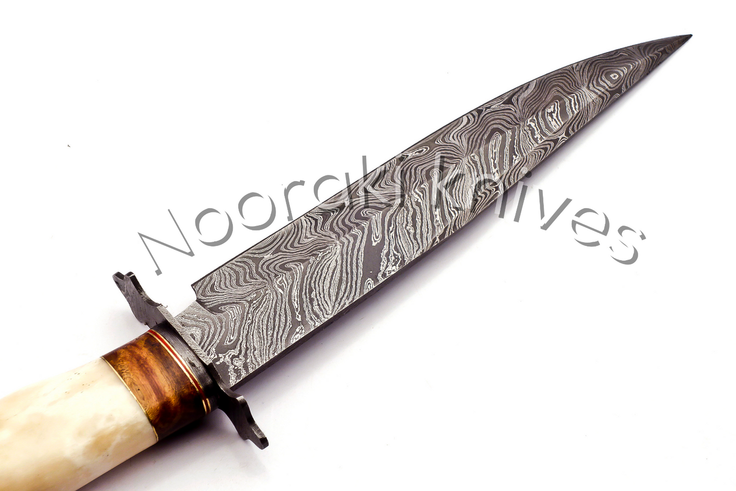 Handmade Damascus Steel 15 inches Bushcraft/Hunting/Camp Knife Camel Handle 15in