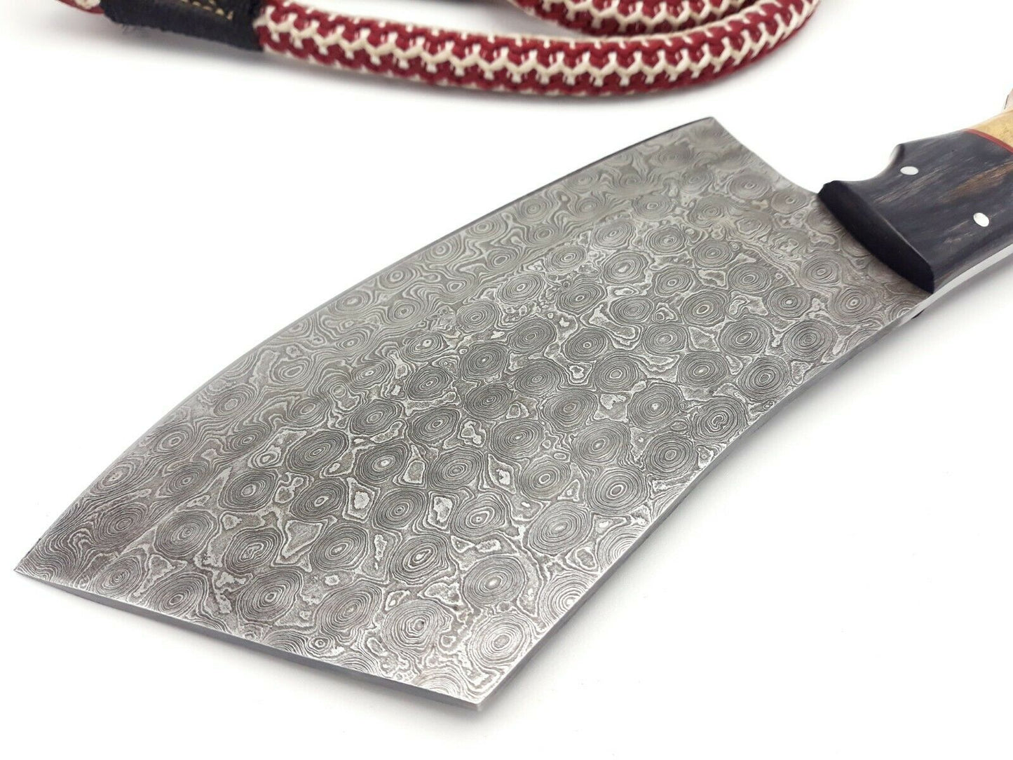 Professional Damascus chef cleaver 167 layers With Leather Sheath Full Tang