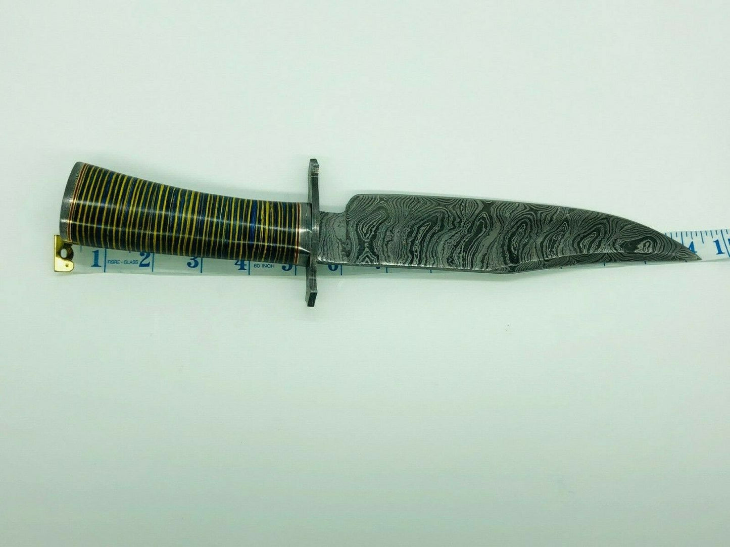 Handmade Damascus Steel Bowie Knife | Multi-Colored | Hunting Survival