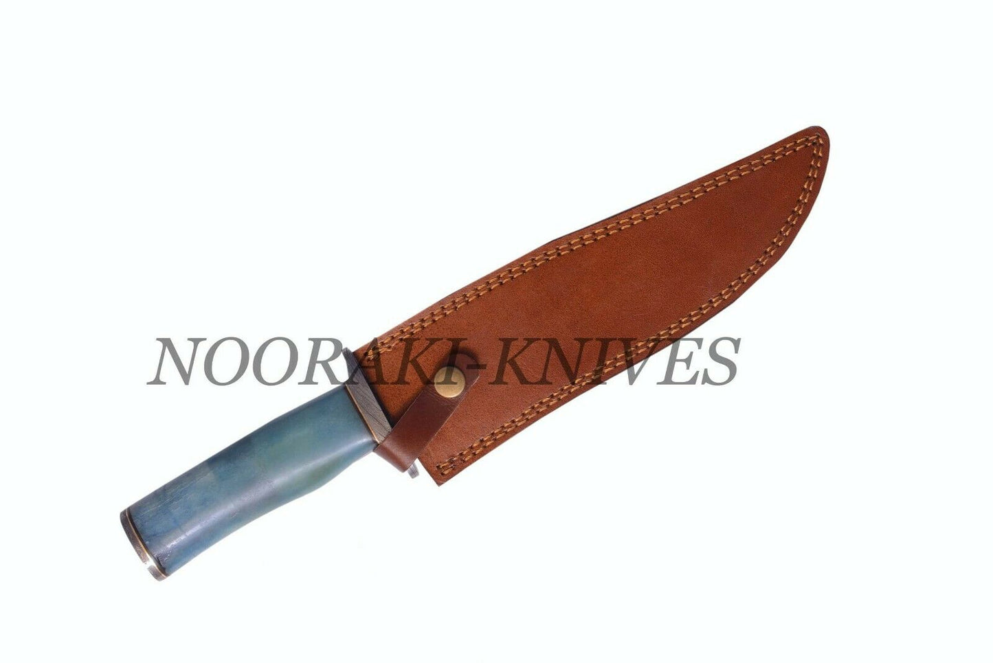 Handmade Damascus Bowie knife Twisted Pattern on sharp Blade Tinted Camel Bone