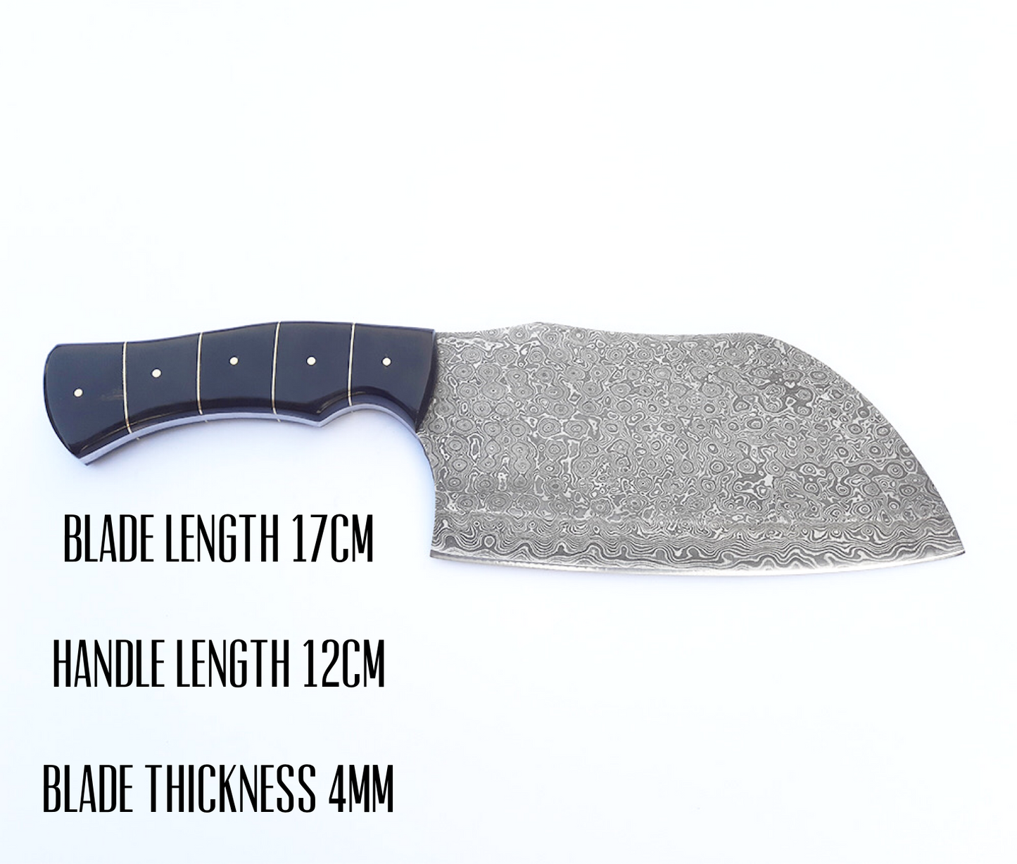 Hand Forged Multi Layers Damascus Steel Chef's Cleaver Full Tang, Sharp W/Sheath