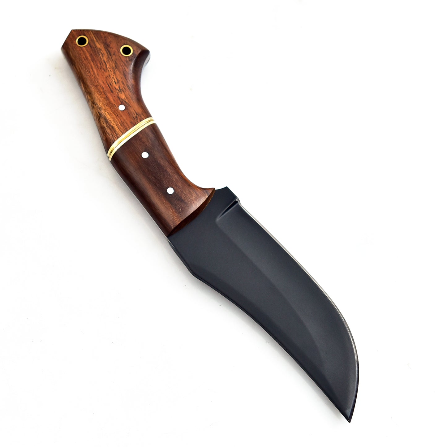 Handmade High Carbon Steel 10 Inches Hunting Knife - Rosewood Scales Full Tang