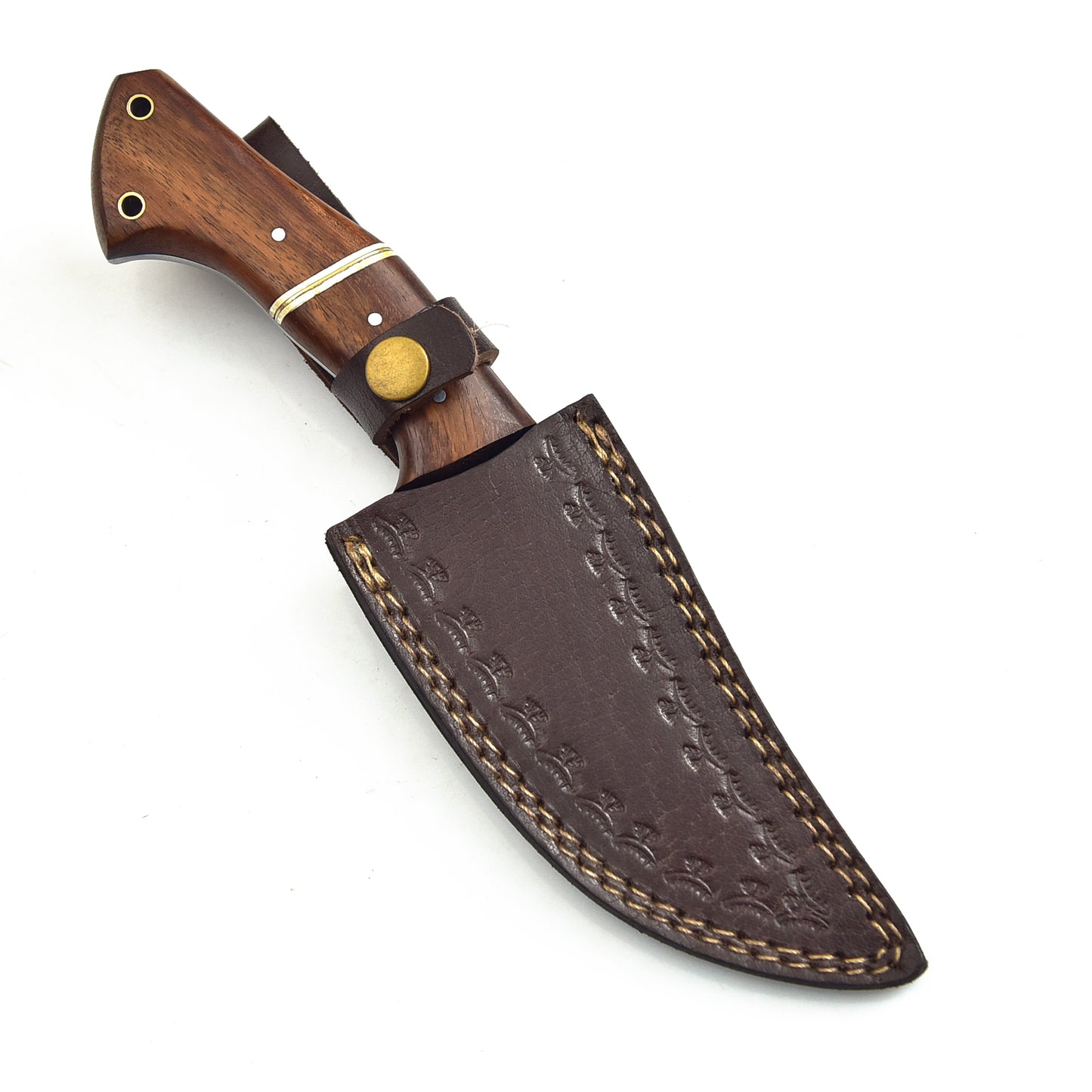 Handmade High Carbon Steel 10 Inches Hunting Knife - Rosewood Scales Full Tang